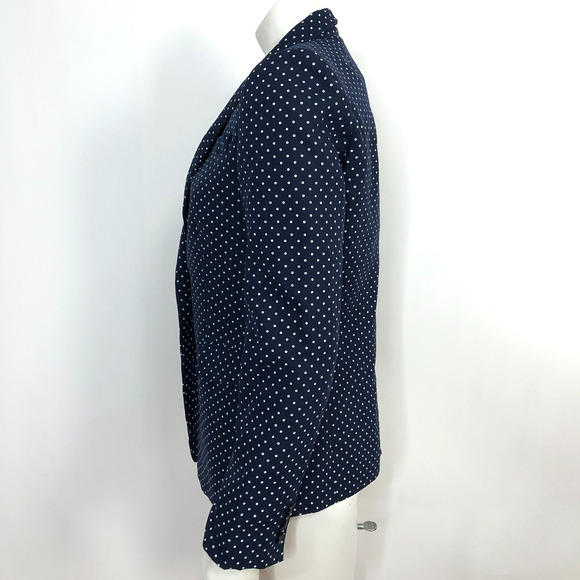 J.Crew REGENT Blazer 4 100% Linen Polka Dot Button Business Blazer Jacket blue - Picture 3 of 16